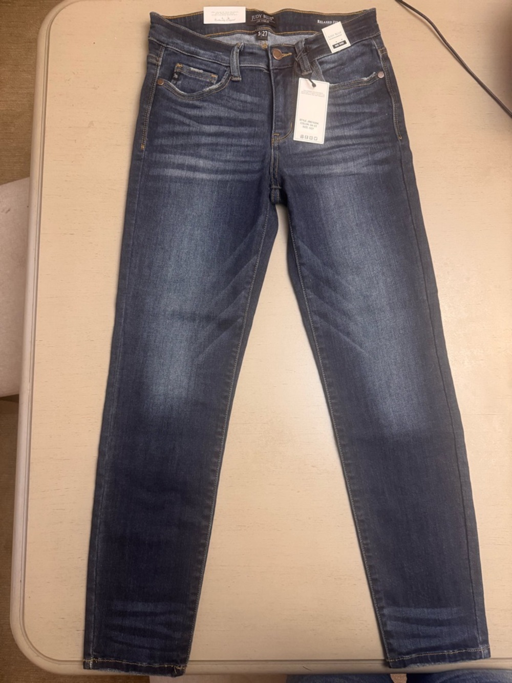 Woman’s Judy Blue Dark Blue Midrise Relaxed Fit Jeans Size 5/27 NWT